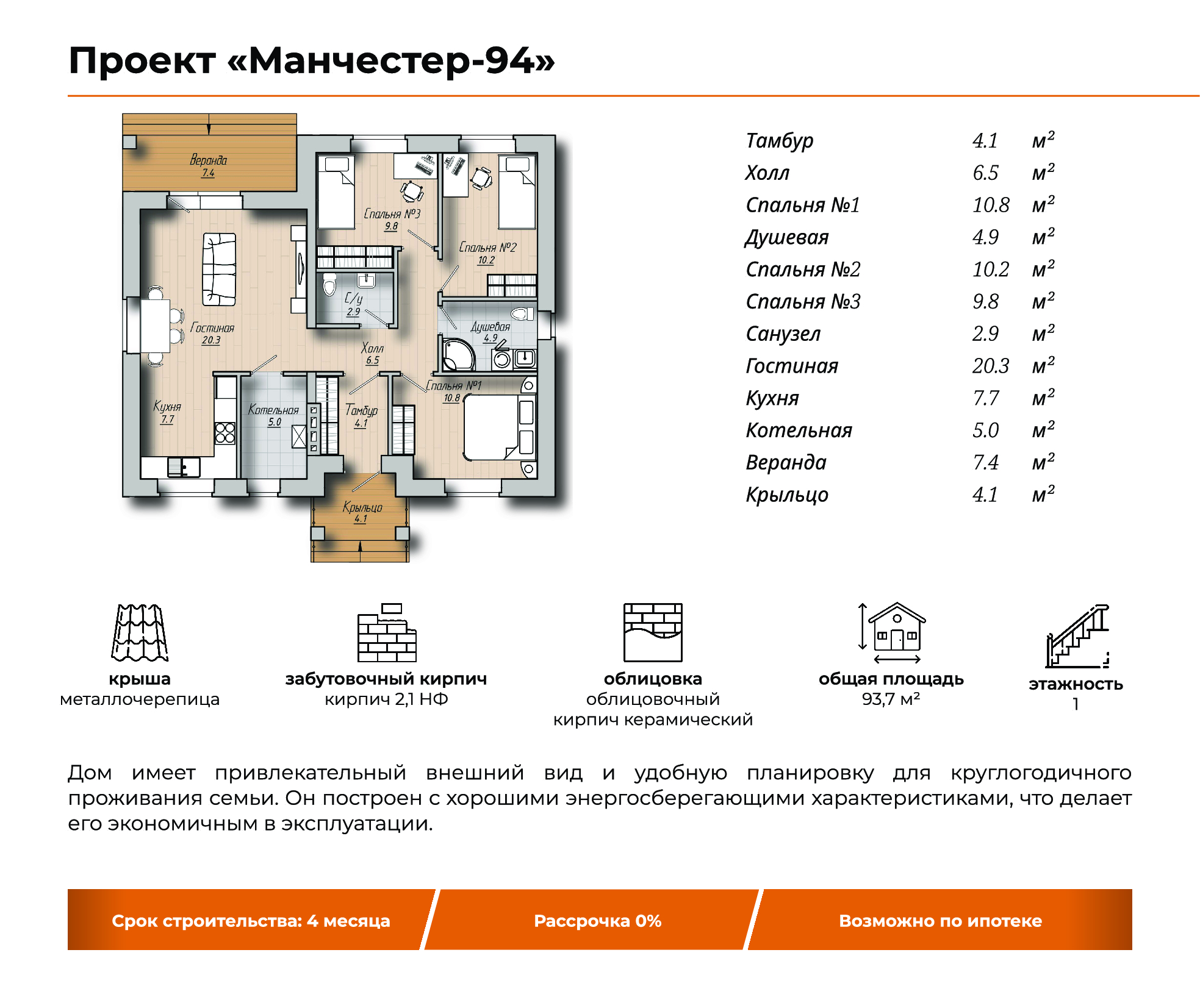 Кирпичные и каркасные дома